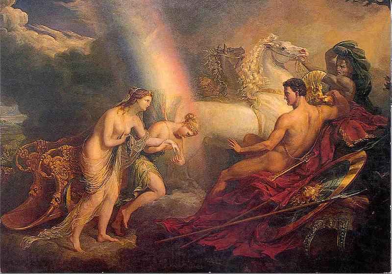 George Hayter Venus, supported by Iris, complaining to Mars France oil painting art